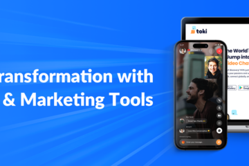 “Toki Live’s transformation with Appgain’s AI & marketing tools – mobile and web interface showcasing engaging video chats.”