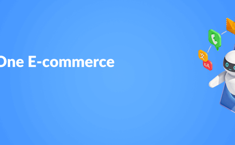 Illustration showing multiple AI agents coordinating sales, support, and fulfillment across the e-commerce customer journey.